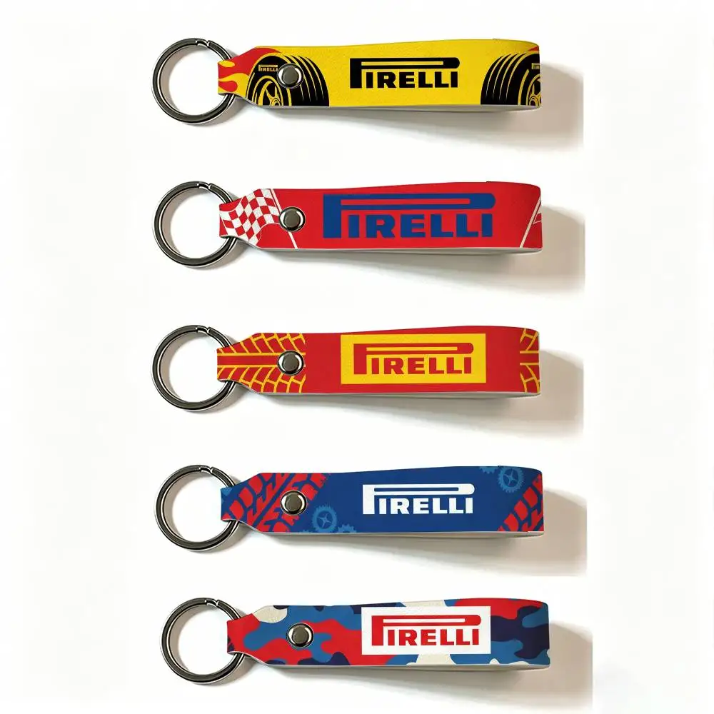 Llavero de cuero PU para PIRELLI MOTO, llavero minimalista, organizador de llaves duradero, bolsa para llaves de coche, accesorios, regalo