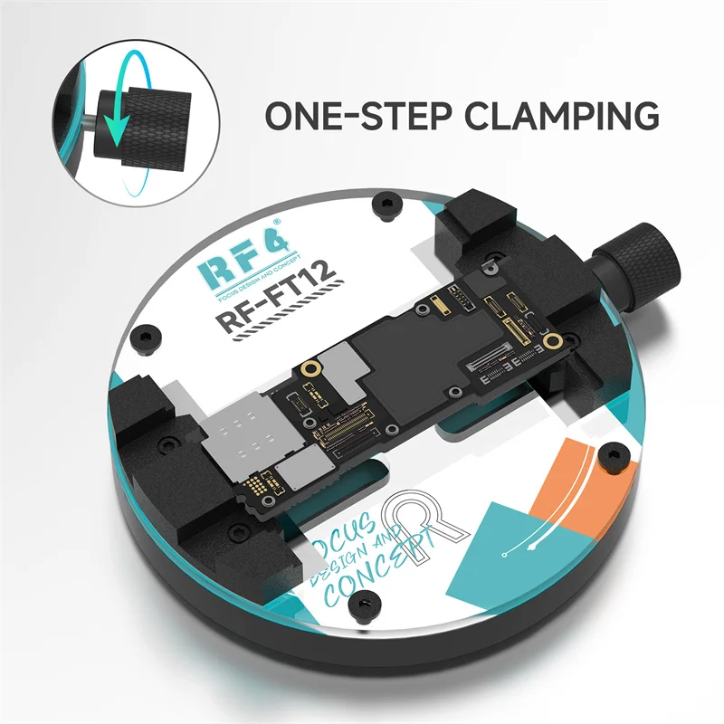 RF4 RF-FT12 Single Knob Quick Lock Motherboard Fixture for IP Android CPU Hard Residue Removal Repair Fixture