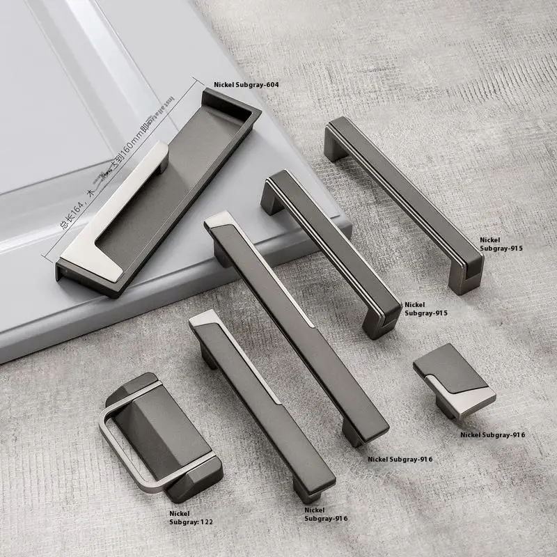 **Minimalist Nordic Luxury Gold And Grey Cabinet And Wardrobe Door-in-One American Drawer Wine Cabinet Handle Furniture Hardware
