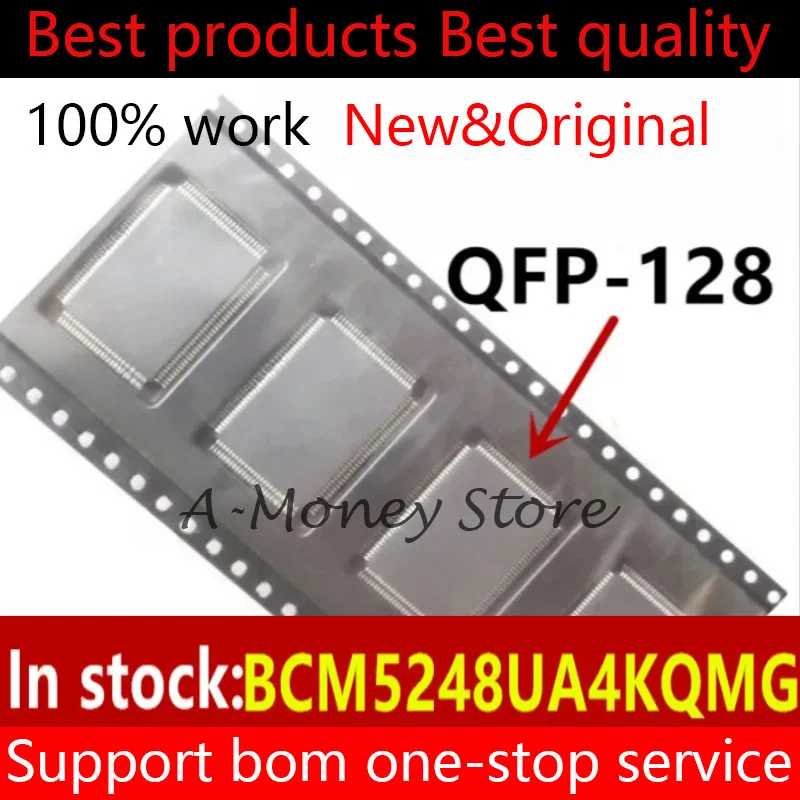 (5pcs)BCM5248UA4KQMG QFP-128