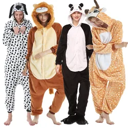 Kigurumi Panda Lion Spotted Dog Unicorn Onesie Adults Kids for Family Halloween Pajamas 2024 Plus Size Men Women Pijama Jumpsuit