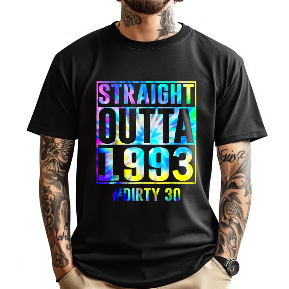 

Straight Outta 1993 Dirty Thirty 30th Birthday Shirts Graphic Tee Mens High Quality Geek