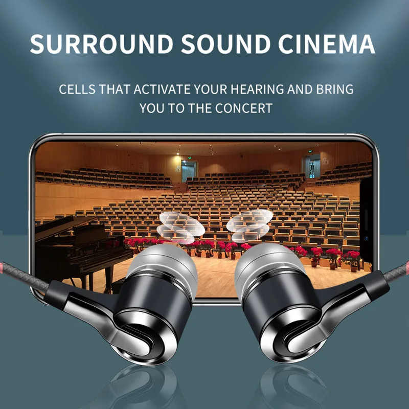 Drive-by-Wire Earphone Computer Cellphone Sports Gaming Wired Headset With Microphone Earbuds X15Extra Bass in-Ear Direct Plug