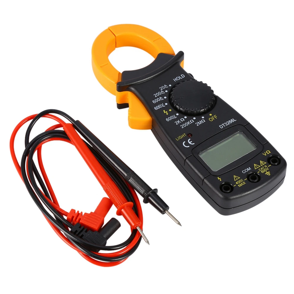 DT-3266L Digital Amper Clamp Meter Multimeter Current Clamp Pincers Voltmeter Ammeter 600A AC/D