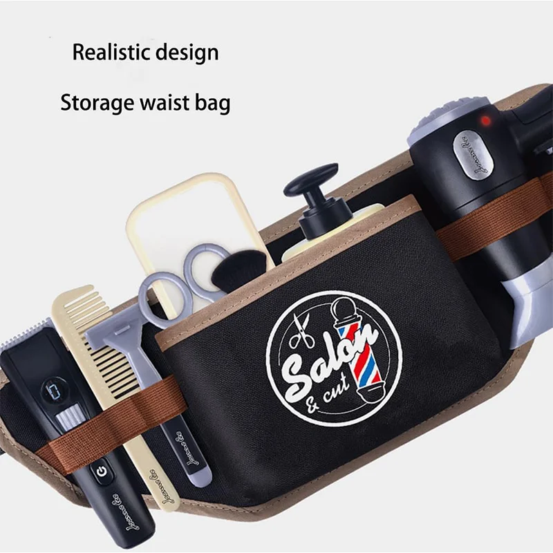 مجموعة أدوات حلاقة للأطفال للعب التظاهر ، ألعاب صالون تصفيف الشعر ، مجموعة ألعاب تصفيف للأولاد ، هدية أداة مكياج للحلاقي ، 23 أو