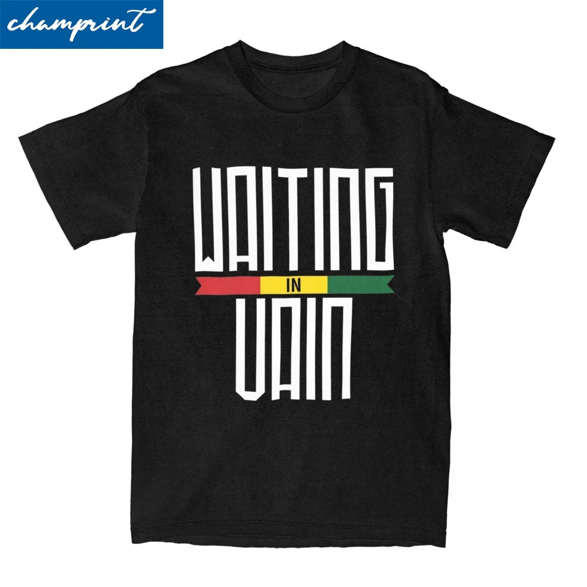 

Funny Waiting In Vain Bob Marley T-Shirt Men Round Neck Short Sleeve Tops Shirts 100%Cotton Clothing