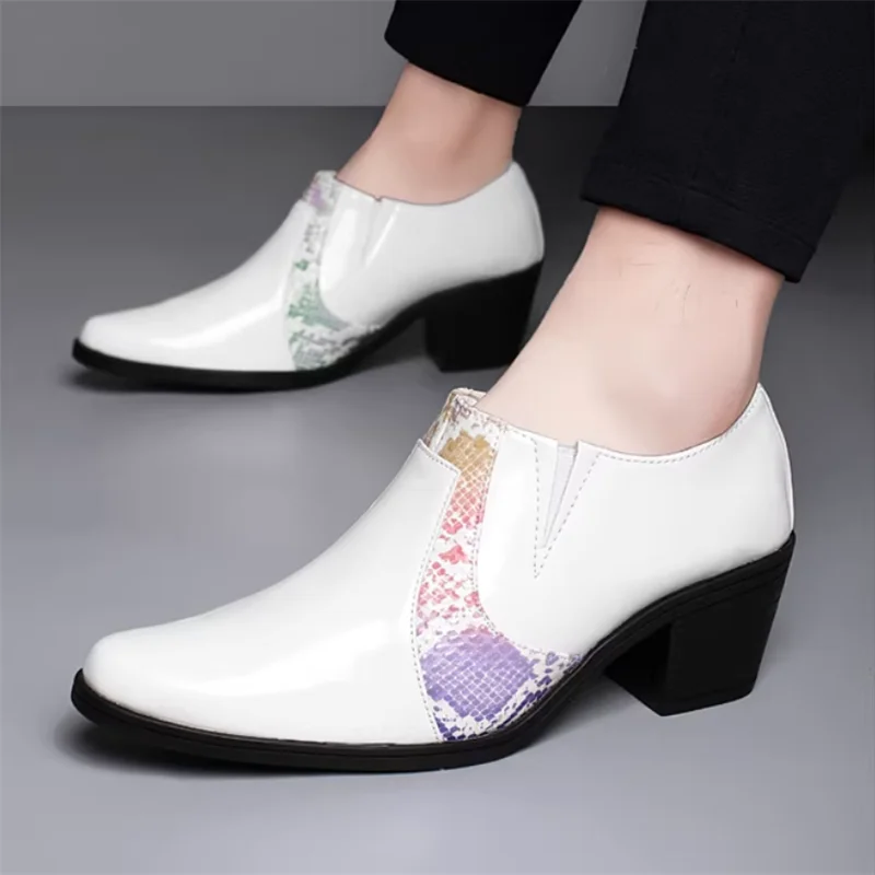 

Новые модные оксфорды с острым носком для мужчин, черные, белые, красные свадебные платья, официальная свадебная обувь для выпускного вечера