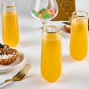 Plastik telden şampanya kadehleri, çember gümüş, plastik, çizilmeye karşı dayanıklı, kırılmaya karşı dayanıklı, her parti için mükemmel, 9oz plastikteki en büyük cam satışlarından 12'si-no. 11