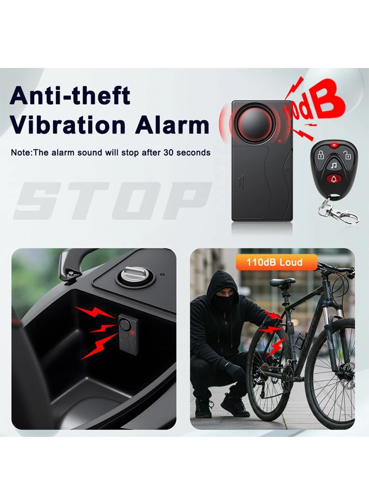 AliExpress awapow Awapow Anti-Theft Door And Window Alarm Home Bicycle Car Motorcycle Security Wireless Vibration Bike Sensor Remote Control 110dB