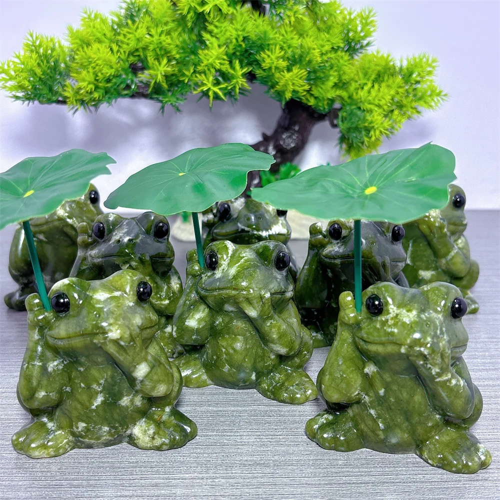 Jasper Frog Free Form Natural Crystal Lucky Quartz Stone Garden Reiki Gifts Healing Energy Love Home Decoritem Room Decor