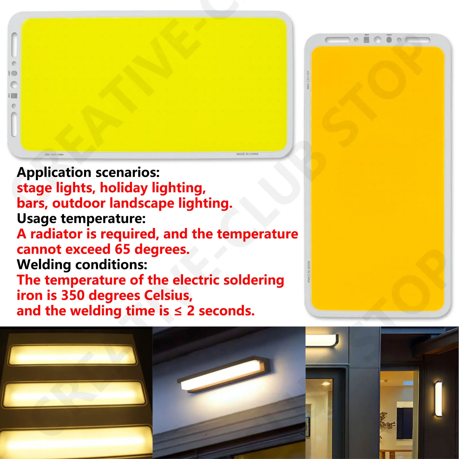 LED Panel Light 5000LM Ultra Bright Warm Cold White DC12V 60W COB Board DIY for Car Lights Work LED Lamp Home Bulb Bar LED Strip