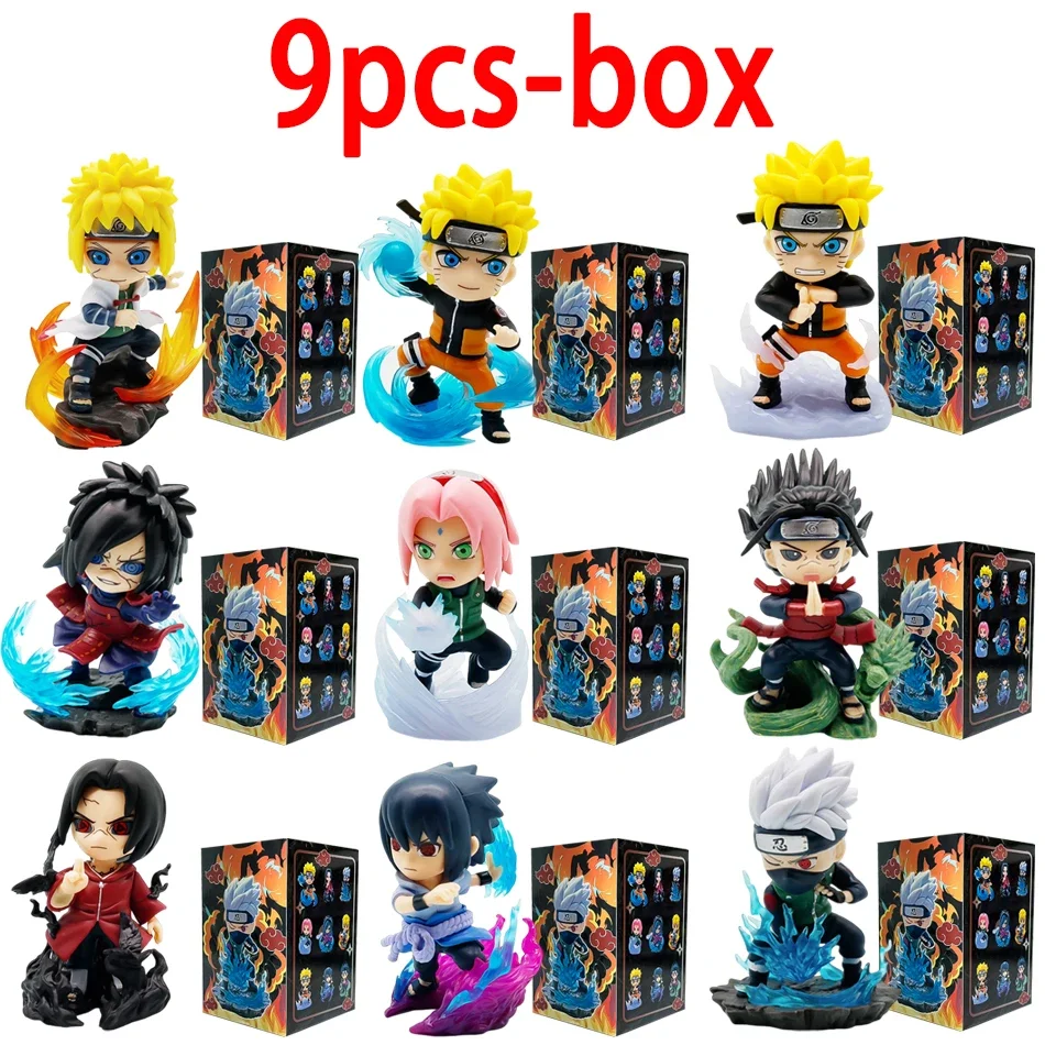 Blind Box Naruto Action Figure Set Q Version PVC Anime Figurines Uzumaki Sasuke Itachi Kakashi Collection Model Desktop Gift view 6