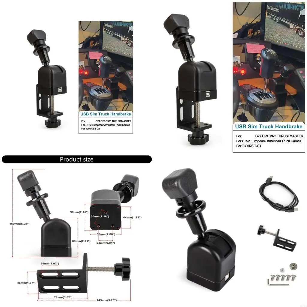 

High Durability Handbrake Controller With 10ms For G27 G29 G923 PC Truck Simulator Enhancing Racing Experience D7YA