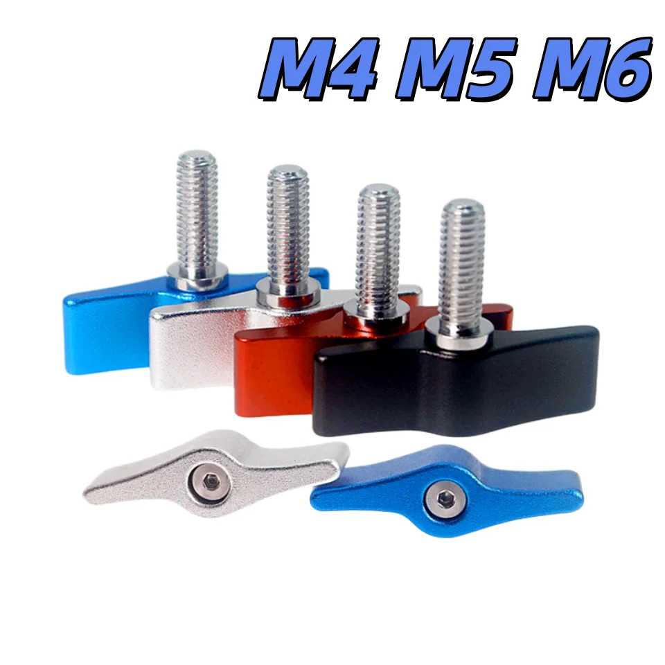 Aluminum alloy T-type adjustable thumb screws M4-M5-M6 hand tightening bolts