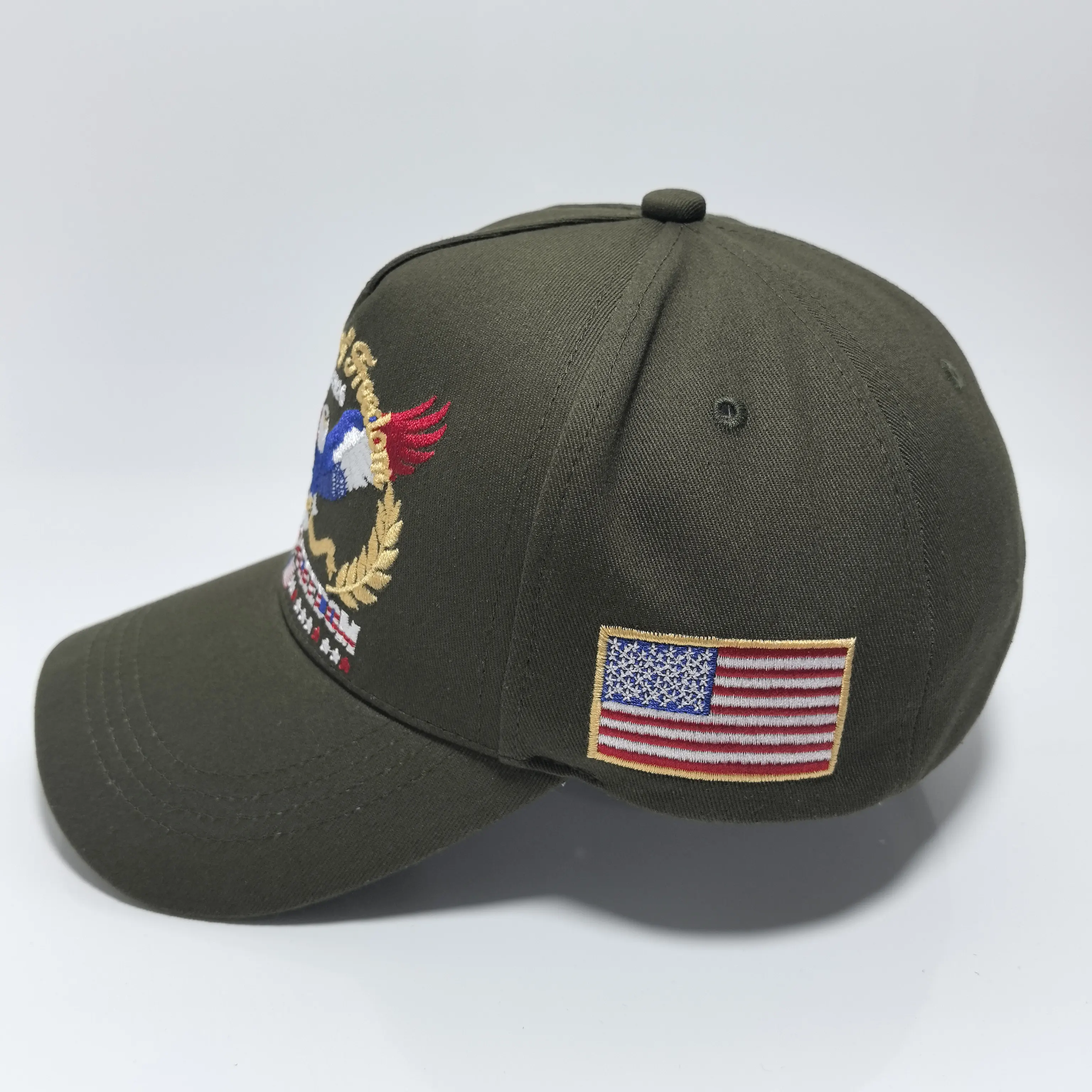 Patriotic USA Bald Eagle Embroidered Baseball Cap Faith Family Freedom US Flag Patch Adjustable Dad Hat Men Women Casual Sun Hat