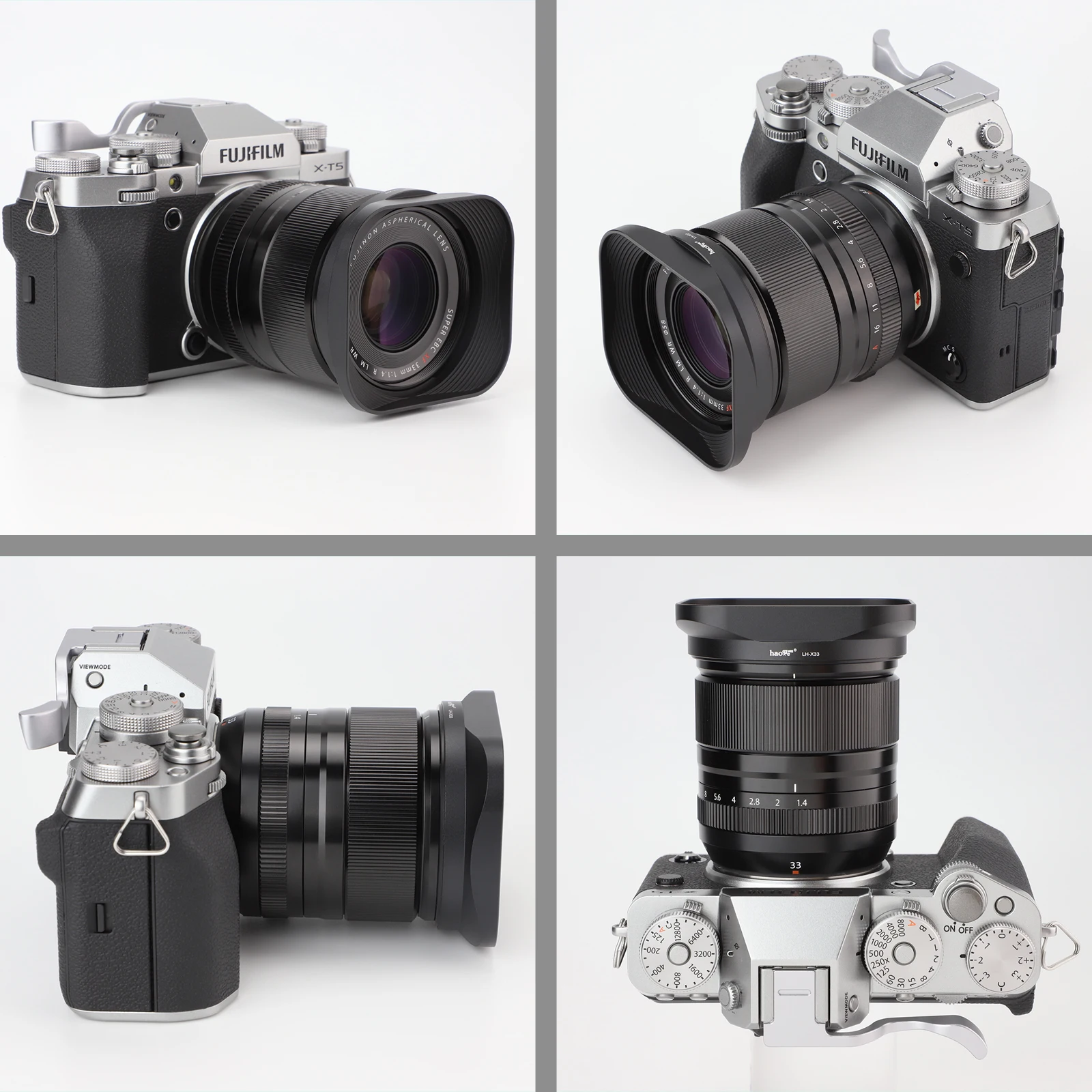 Paraluce quadrato in metallo a baionetta Haoge per Fujifilm Fuji Fujinon XF 16-50mm F2.8-4.8 R LM WR Lens LH-X33