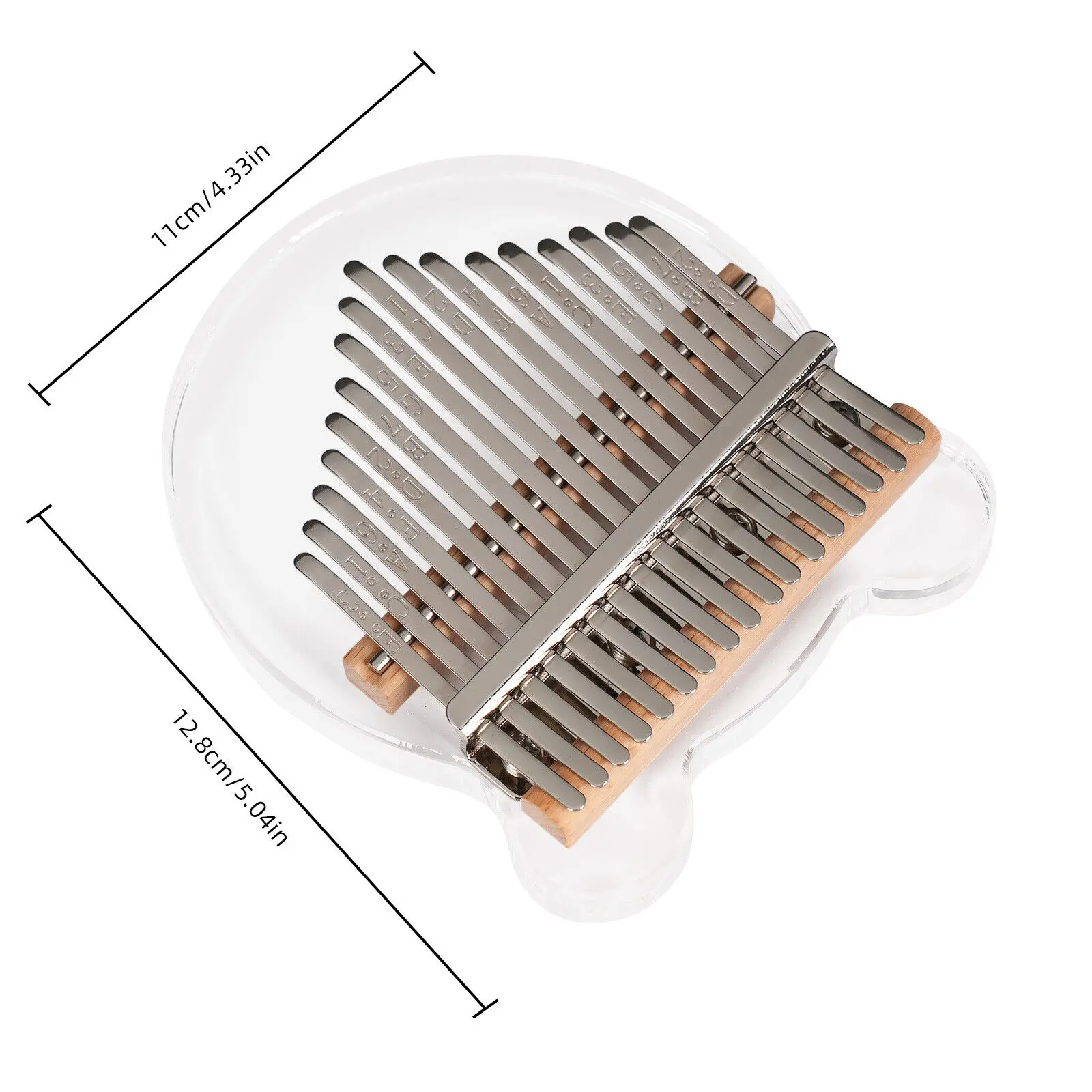 

Beginners 17 Keys Mbira Crystal Finger Bear shape Piano Acrylic Kalimba Piano Musical Instruments Gift for Kid Adult