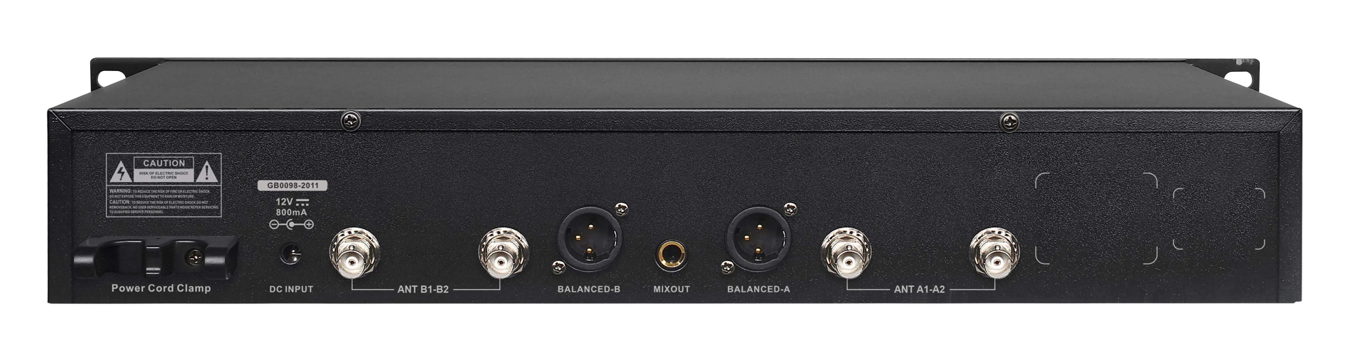Micrófono inalámbrico certificado UHF de 2 canales True Diversity XLR auriculares de mano Clip Lavalier Dy namic Material metálico para