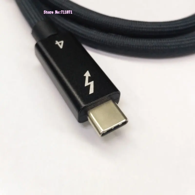 Maglia tessuta in cotone da 80 cm Maschio a Maschio Veloce 4.0 USB Tipo C Cavo dati di ricarica Linea 8K Usb4 Tipo-C Cavo dati per Thunderbolt 4