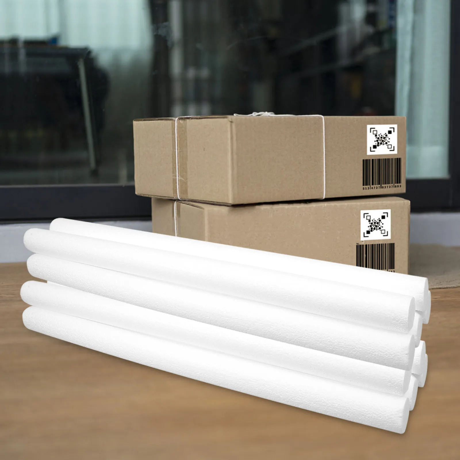 10pcs Anti Vibration Foam Rods Express Packing Insert For Oil Paintings Calligraphy Murals Delivery Packing Liners Foam Inserts