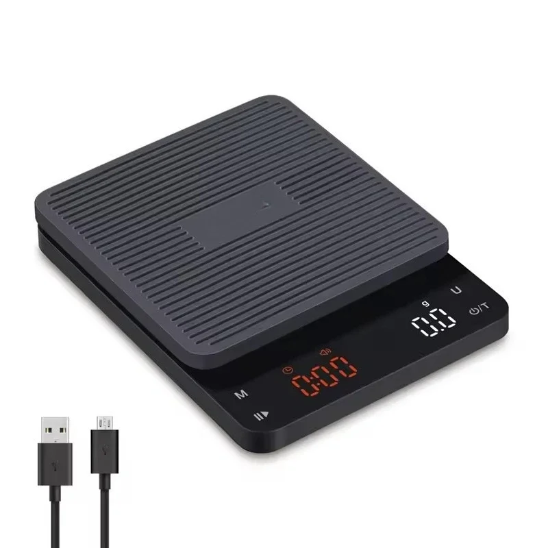 Hand brewed coffee electronic scale can be measured and timed gouache Bigg scale kitchen