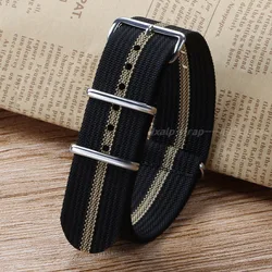 Ribbed Nylon Watch Strap 18mm 20mm 22mm Band for Seiko for Tudor Braid Watchband Men's Army Military Sport Bracelet Replacement