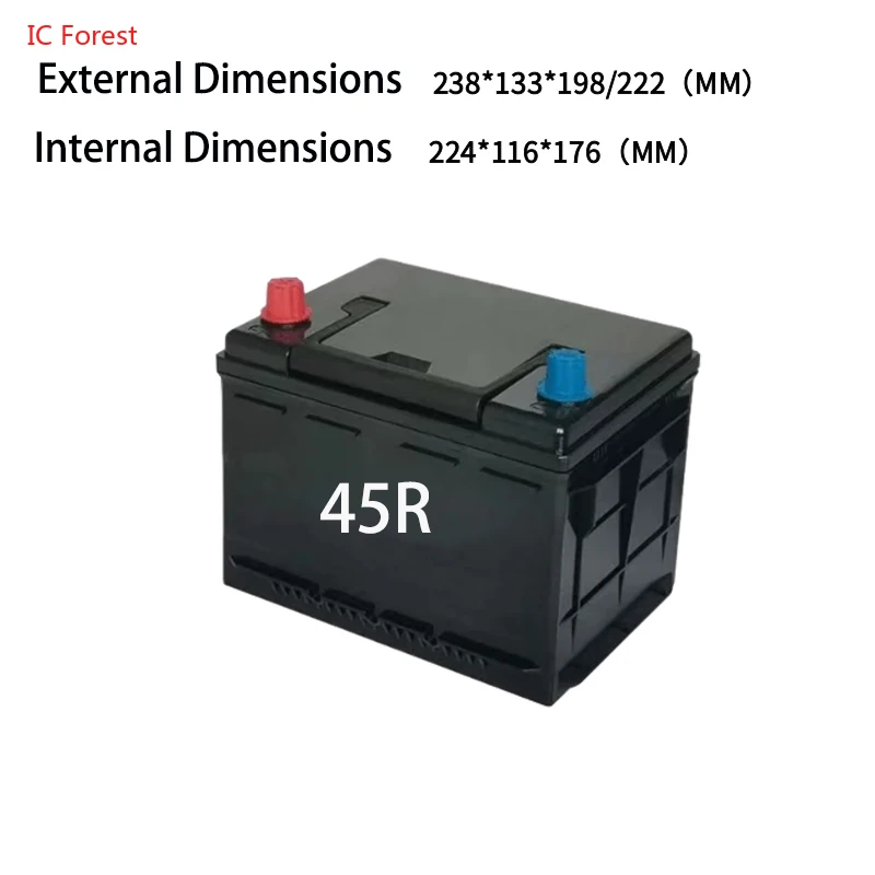 12V Pudełka do przechowywania akumulatorów rozrusznika samochodowego 3S Li-ion 4S Lifepo4 Akumulator Wodoodporna plastikowa obudowa Wysokoprądowe miedziane słupki wiążące