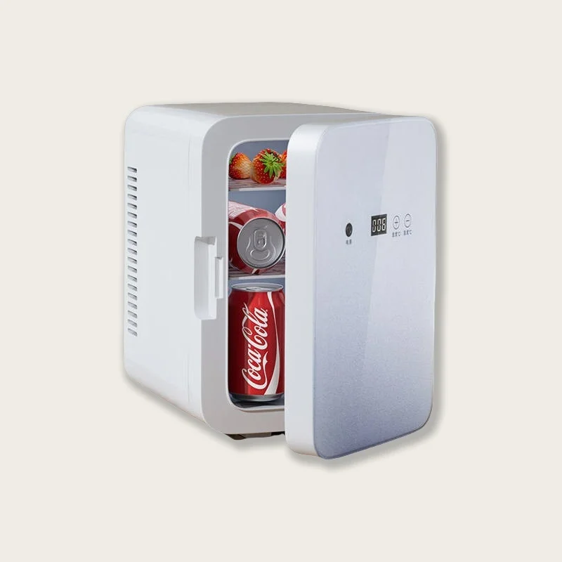 

8L Mini Car Refrigerator Cosmetics Refrigerator for Student Dormitories Car and Home Dual-purpose Portable Small Refrigerator