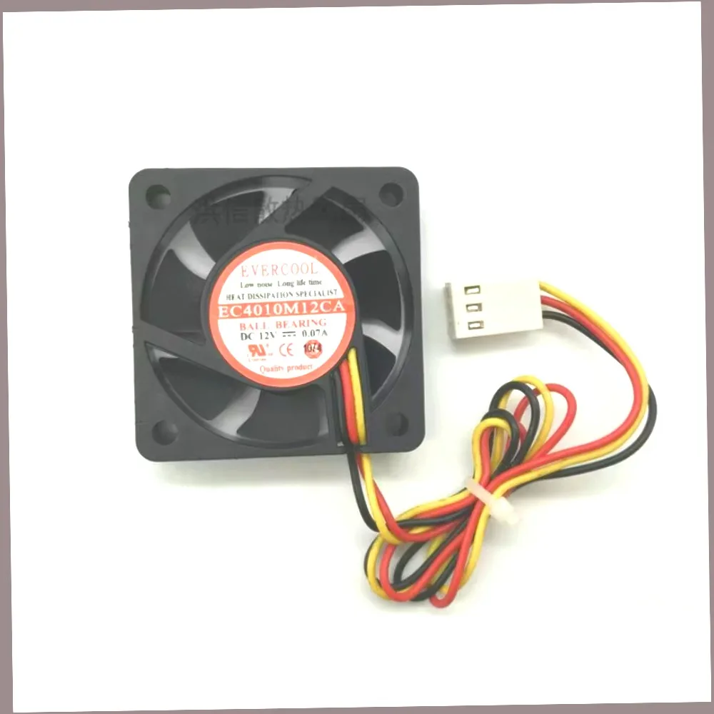 EVERCOOL EC4010M12CA DC 12V 0.07A 40x40x10mm 3-Wire 40mm Cooling FanIndustrial Equipment Ventilation