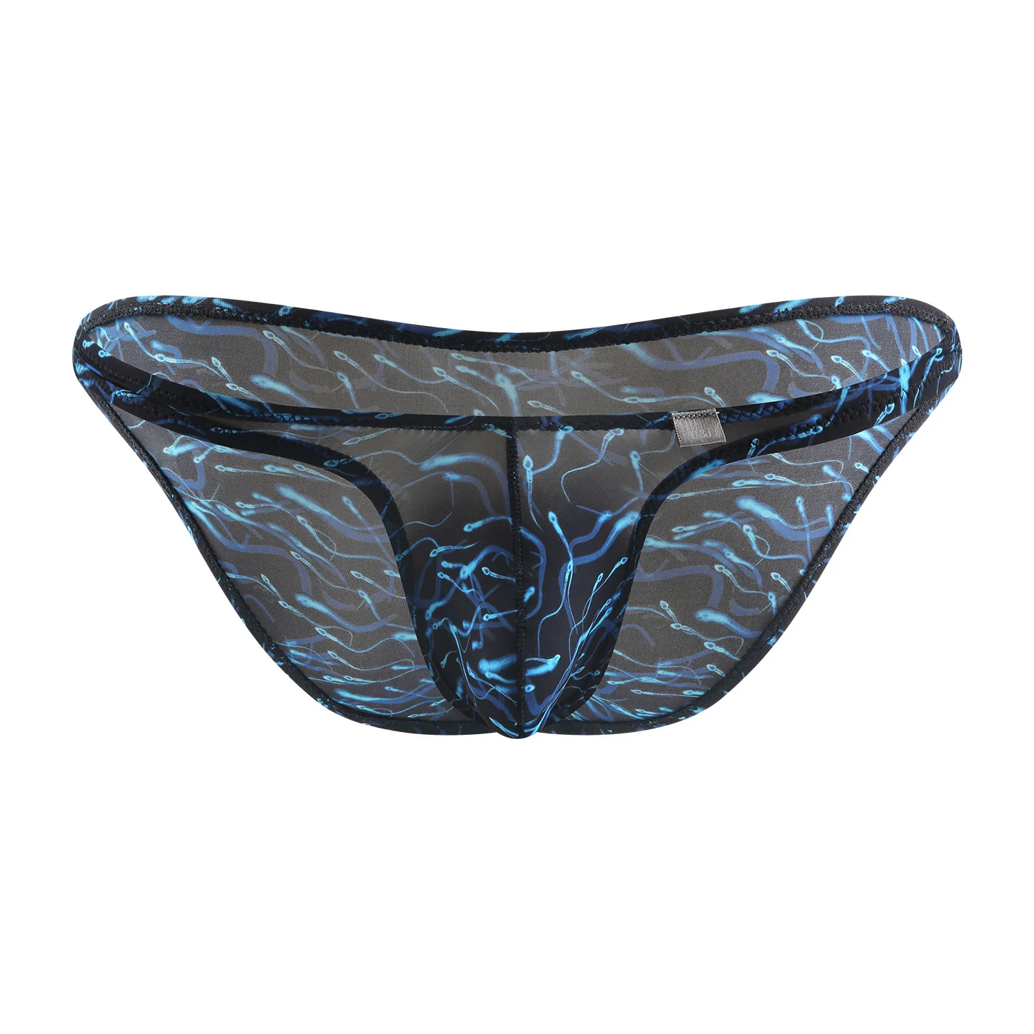 U＆I sexy low waist briefs for men with personalized printing, thin breathable nylon narrow edge U convex pouch