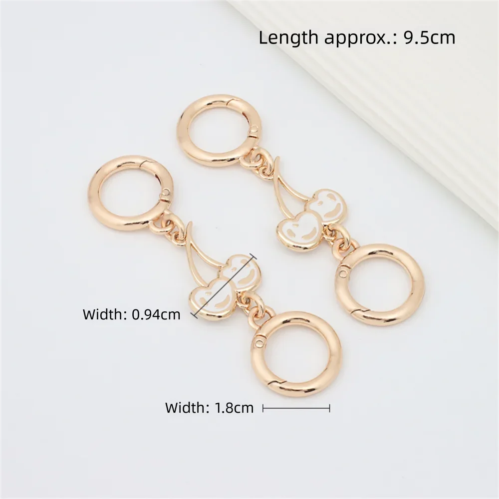 1/2Pcs Bag Strap Extender Alloy Cherry Link Purse Strap Extender Bag Chain Handbag Extender Clutch Strap Extension with Buckle