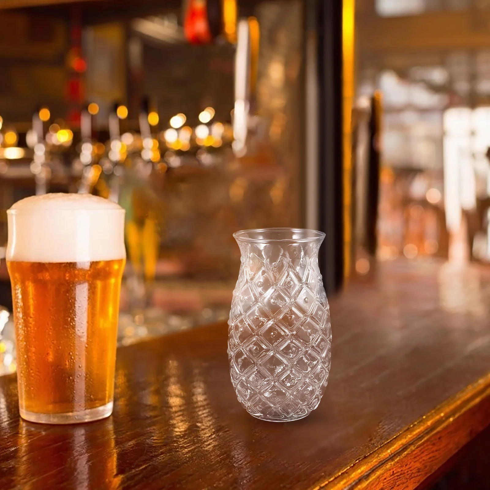 2 قطعة 480 مللي كوب مشروبات شفاف الأناناس الملمس متعدد الوظائف كأس النبيذ للحفلات البارات Ktv المطاعم المنازل #2