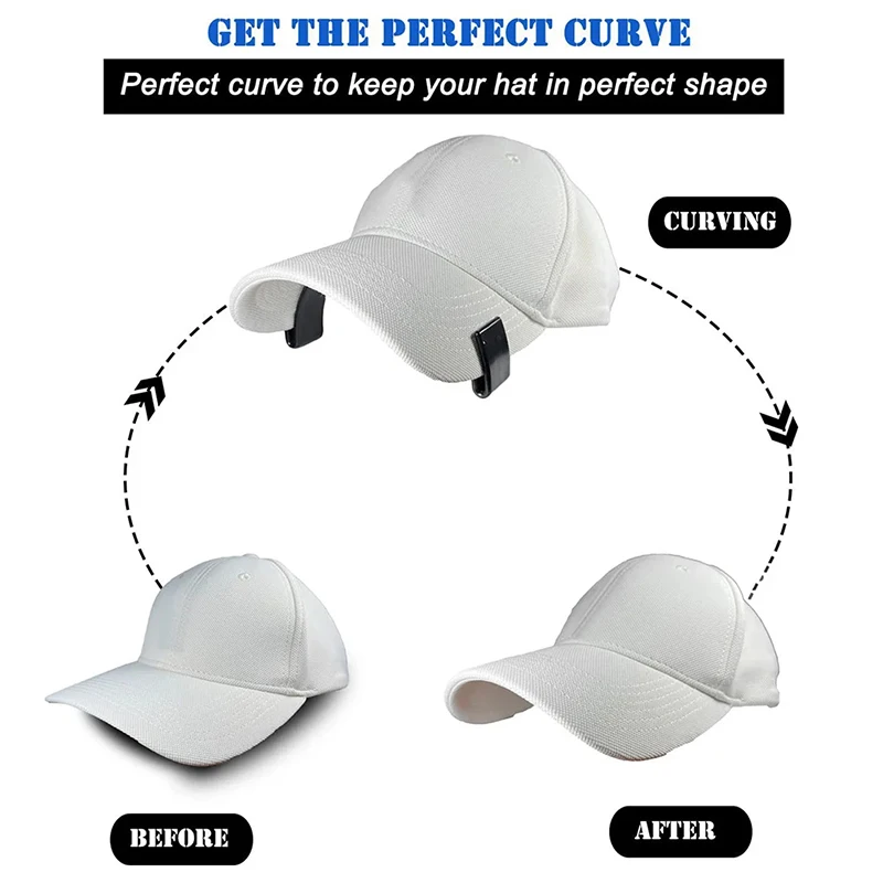 1X Hat Curve Bender Plastic Hat Curving Band Hat Brim Shaper Hat Bender Brim Hat Shape Keeper Hat Curver Tool For Baseball Caps