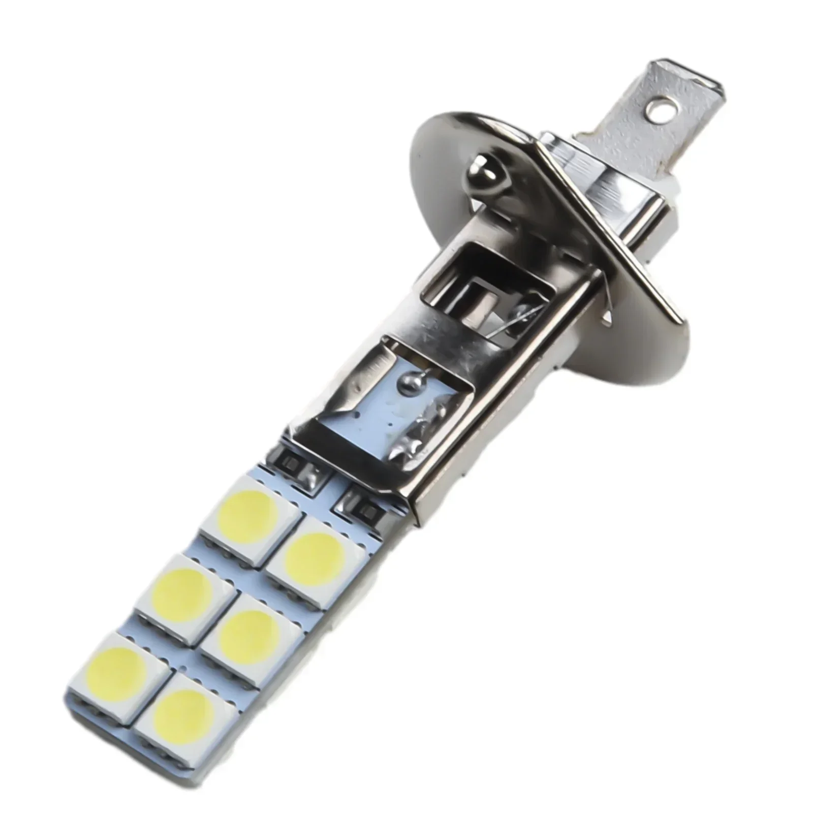 2x Car Exterior Fog Lamps White Light LED 12V 55W Super Bright H1 LED Headlight Kit High Beam Fog Driving Bulbs 6500K White