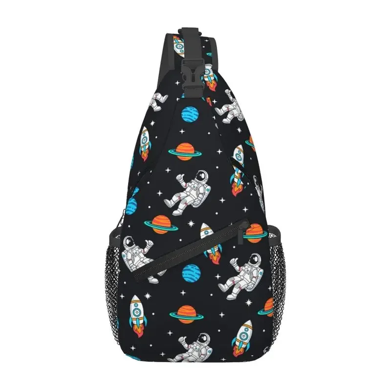 Niestandardowy plecak na ramię Galaxy Starry Sky Space Astronaut Crossbody Męska torba na ramię na klatkę piersiową do plecaka podróżnego