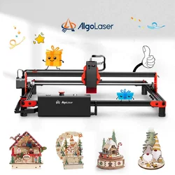 AlgoLaser-Kit de bricolaje, cortador de grabado láser de 5W, 40x40CM, Mini impresora de logotipos portátil, herramienta de carpintería, máquina CNC divertida para Metal Acrílico
