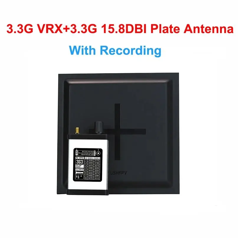 RUSHFPV 3.3G 2000mW 2W 8CH VTX VRX Audio Video FPV Transmitter / Receiver Recording Plate SMA Antenna For RC FPV Drone