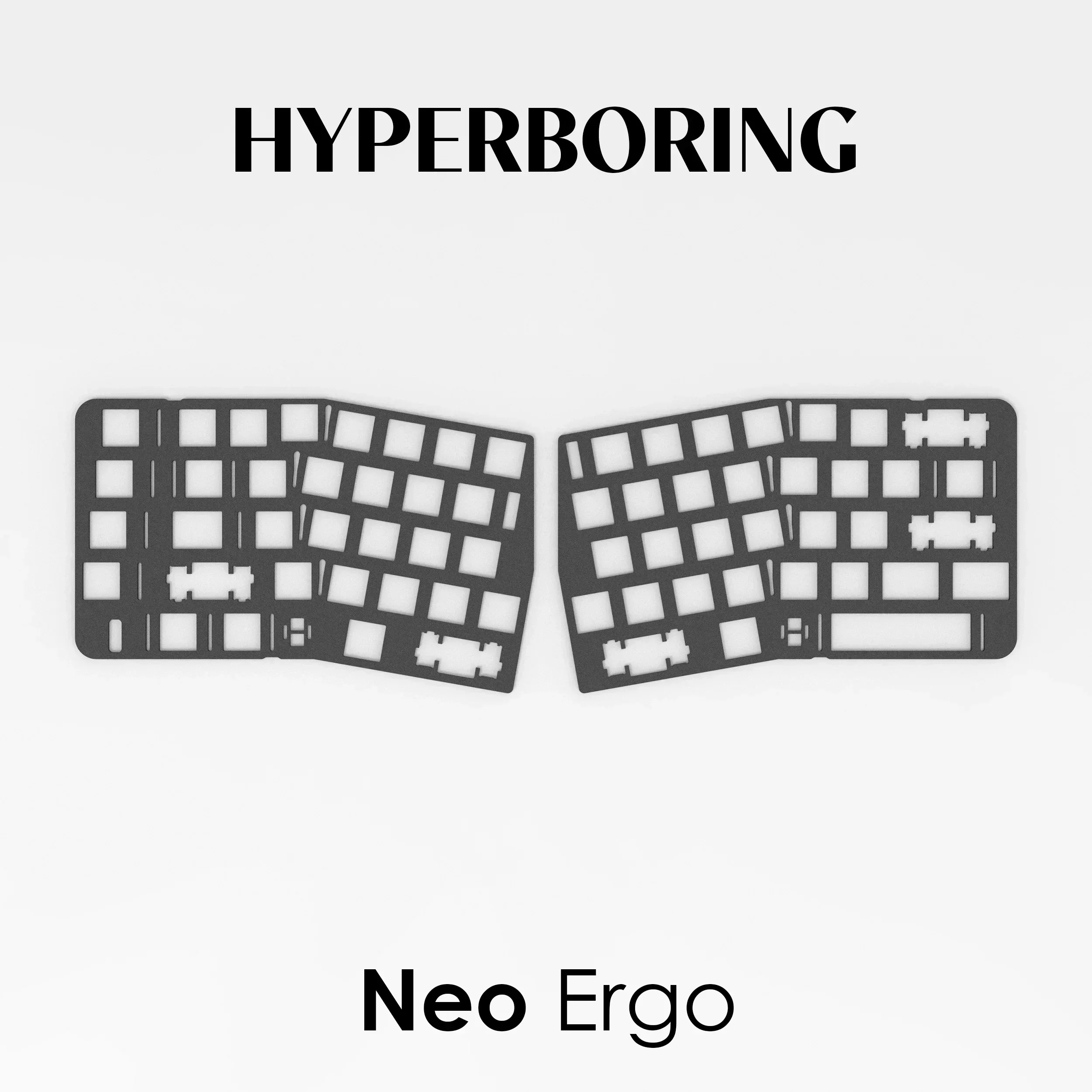 Neo Ergo Keyboard PCB Plate Custom PP PC POM FR4 Aluminum Red Copper Plate Mount Mechanical Keyboard Positioning Board Gaming