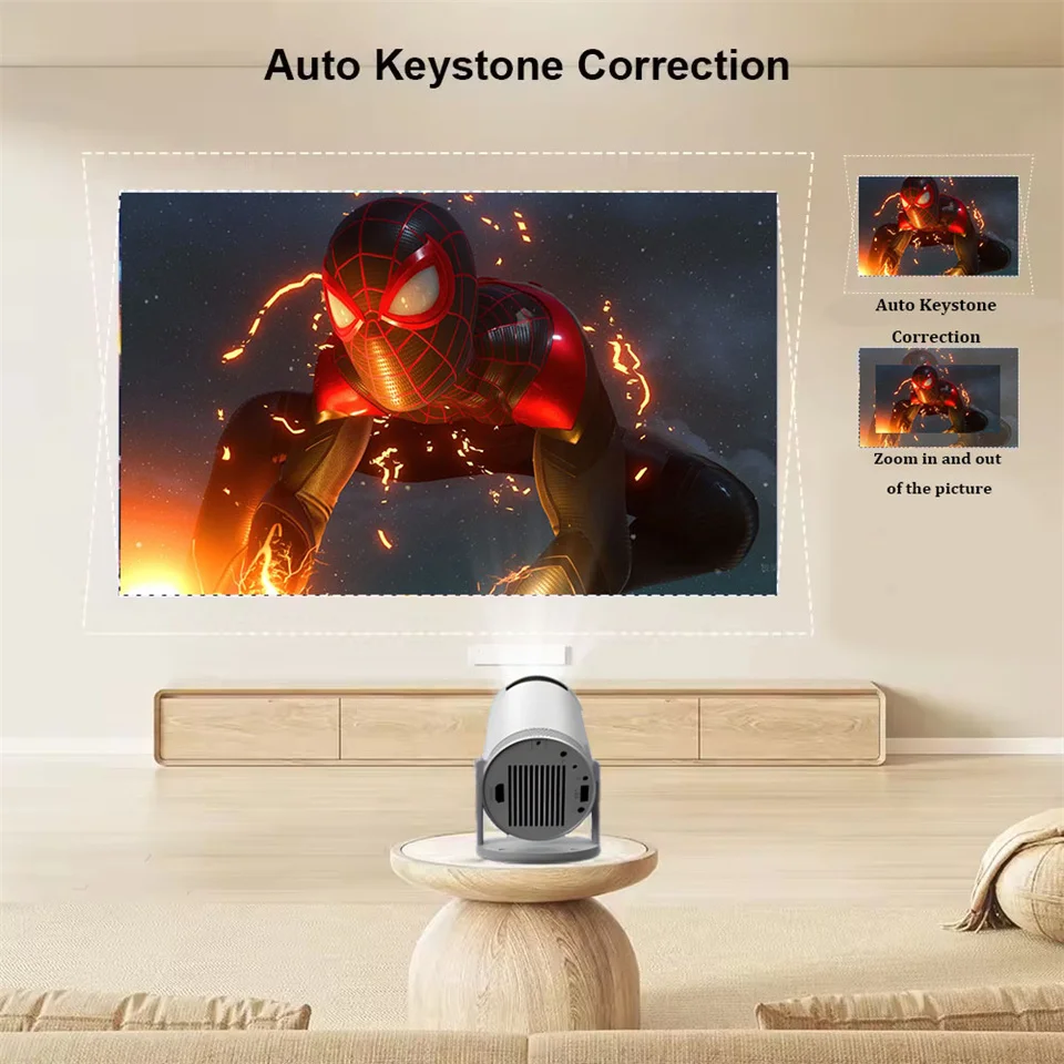 KaiAqua 260 ANSI FY300 Auto Keystone Projector Support 4K 1080P Bluetooth 5G WIFI6 Home Cinema Theater Portable Mini Projectors