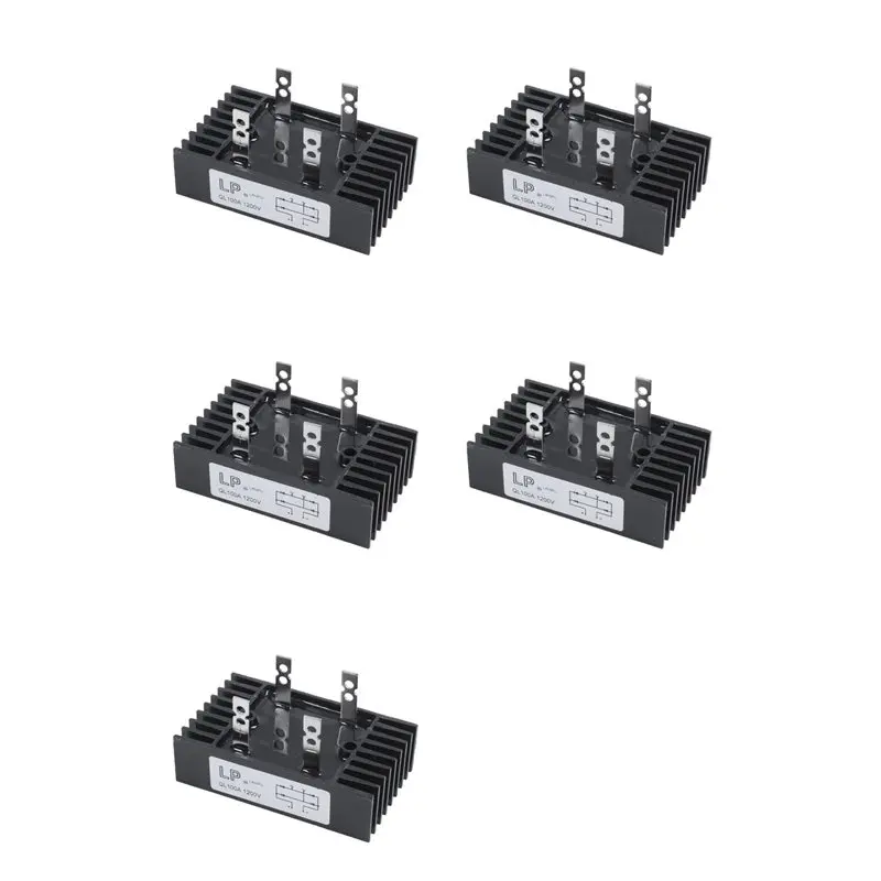 FULL-5X 100Amp 1200Volts 4 Pins 1 Phase Diode Bridge Rectifier QL100 Type