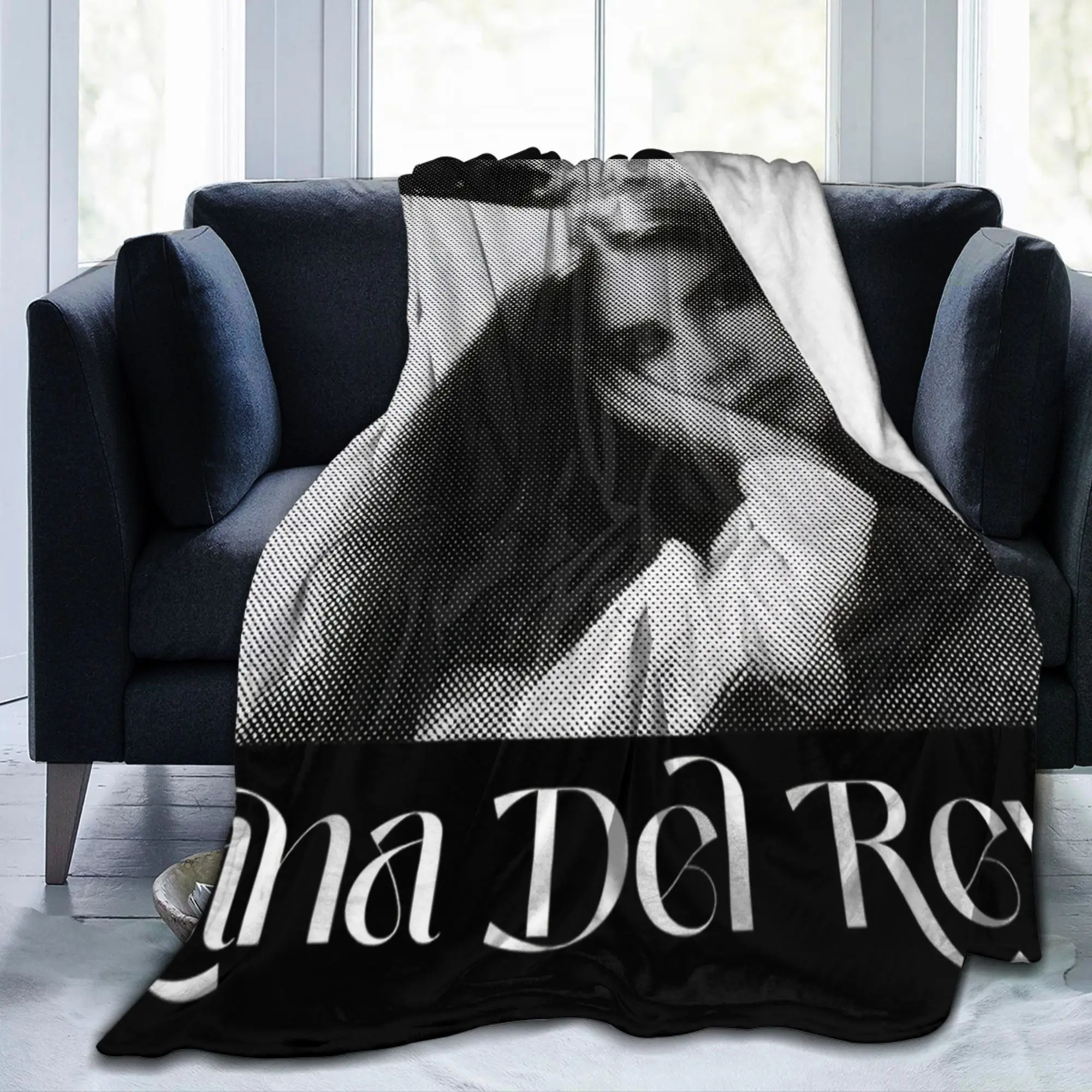 لانا ديل ري المغني الفانيلا رمي البطانيات ألبوم الموسيقى Ldr الإبحار للسرير بطانية محبوكة في الهواء الطلق فائقة النعومة متعددة الوظائف