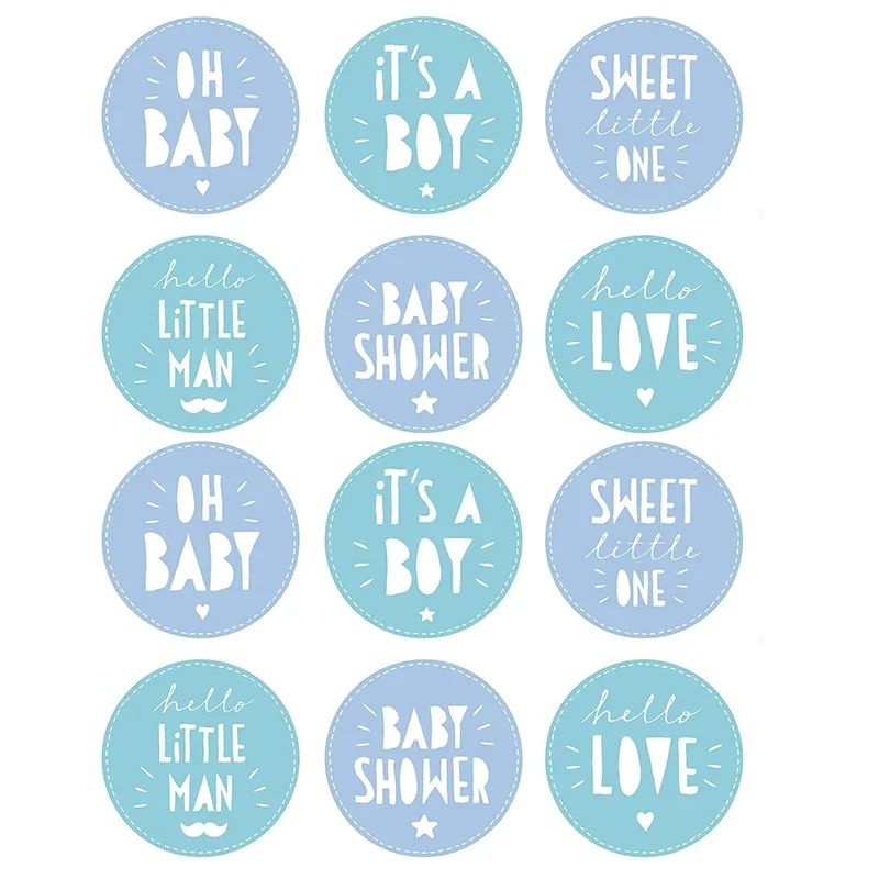 24/48pcs It Is A Boy/girl Stickers Decoration Baby Shower OH Baby Boy or Girl Vote Gift Bag Sticker for Gender Reveal Party