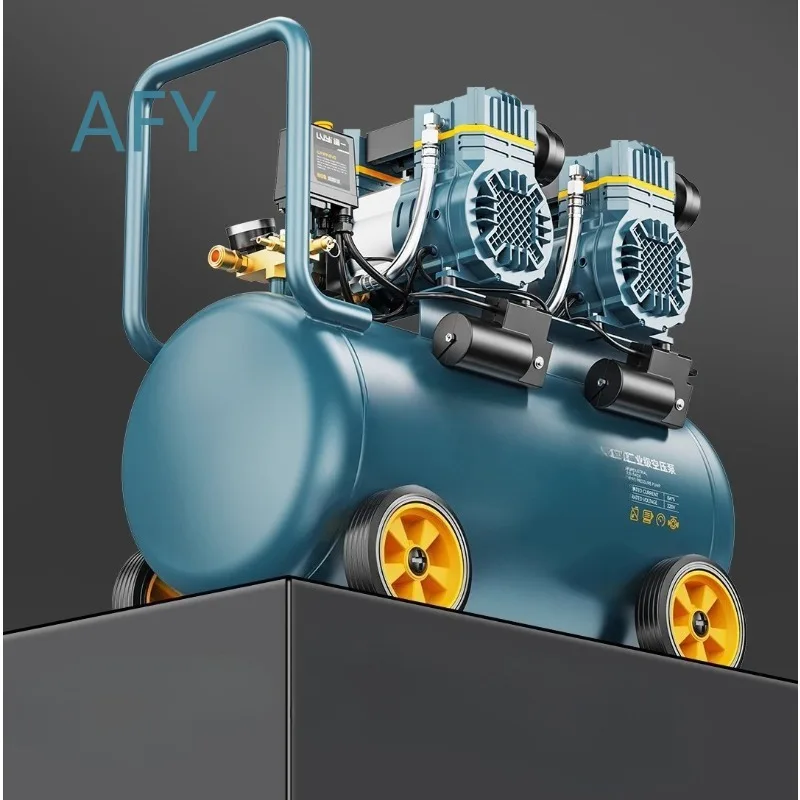 Oil-free Air Compressor for 220V Portable Woodworking High Pressure Silent Industrial Grade Air Pump for DIY Home Workshop