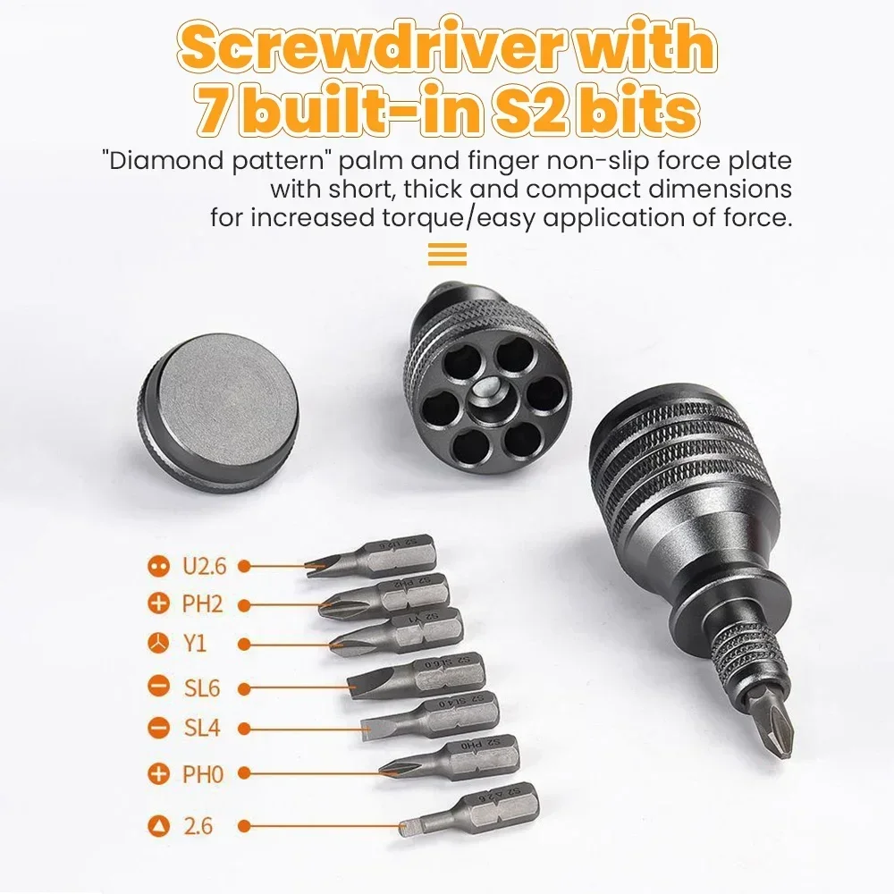 10 in 1 Ratchet Screwdriver Hidden Magnetic Screwdriver Head Multifunctional S2 Alloy Steel Drill Bit Portable Hand Repair Tool