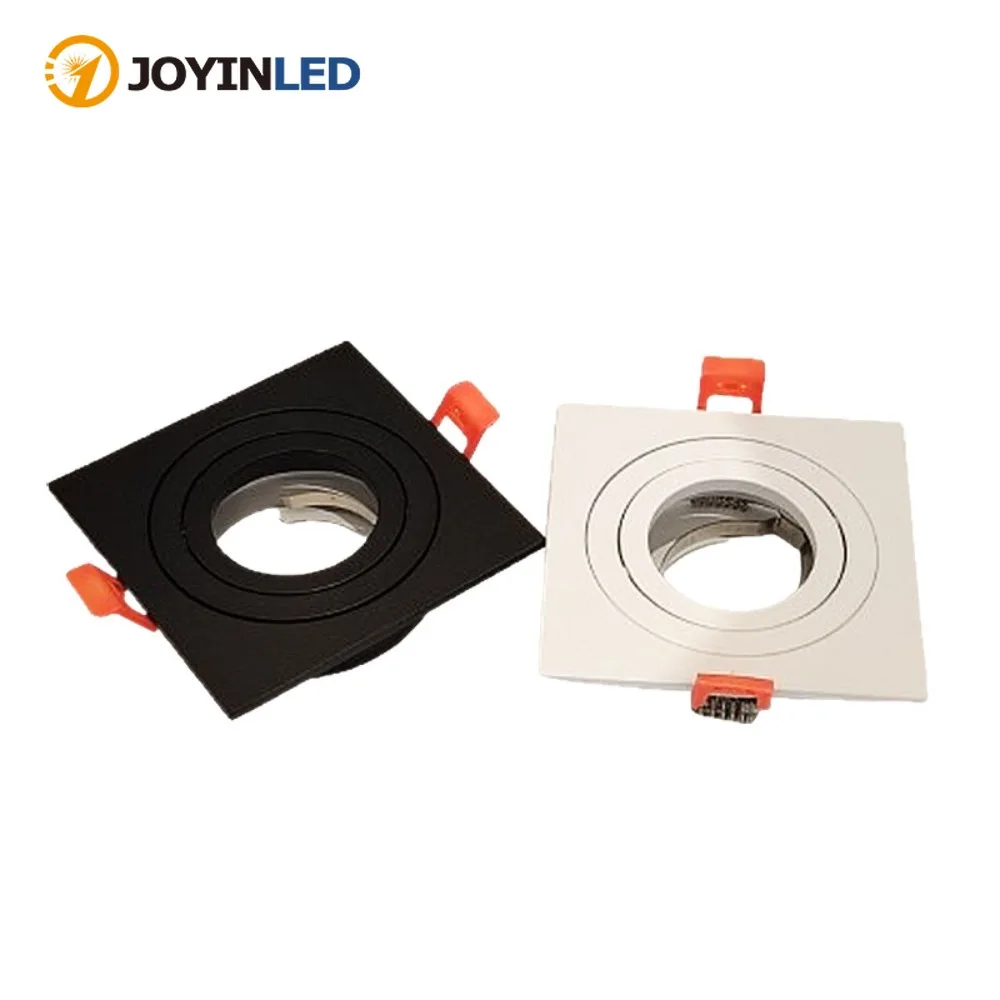 

JOYINLED 5pcs GU10 MR16 Ceiling Spotlights Frame LED Downlight Angle Adjustable Rotating Indoor Lighting Fixture