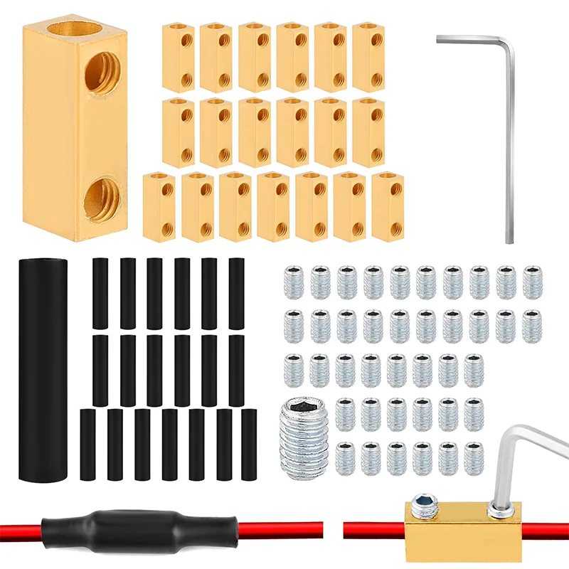 

20pcs 8 Gauge Wire Connectors, 8 AWG 0.5-4mm Wire Docking Connector Quick Wiring 10A 20A Connection Terminal Screw Terminal