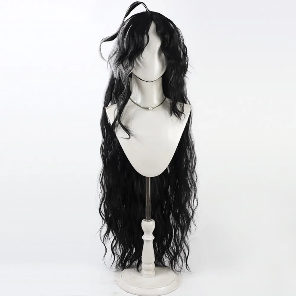 Arknights Trapmaster Wang Cosplay Wig Black White Mixed Split Ponytail Hair