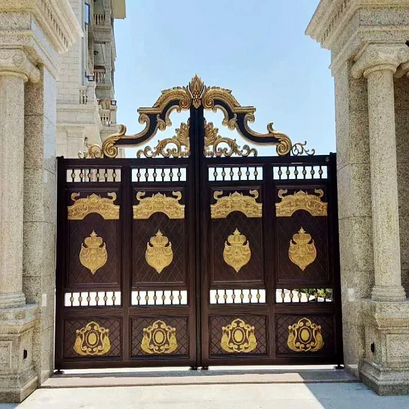 Wrought Iron Main Gate Home Garden Aluminum Driveway Gates Metal Steel Gate Design