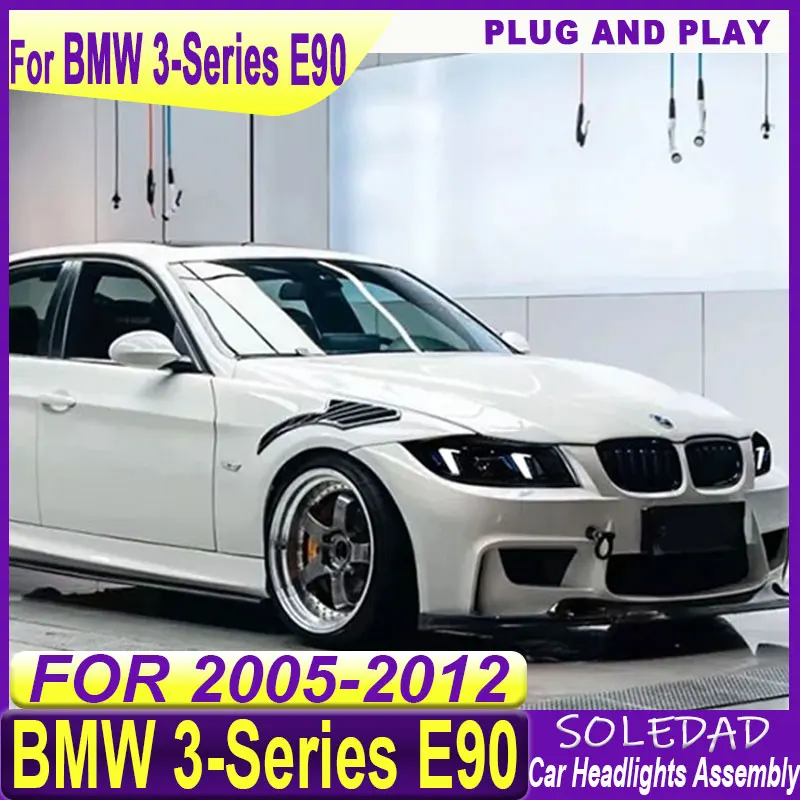 For BMW 3 Series E90 2005 2006 2007 2008 2009 2010 2011 2012 LED Turn Signal Projector Lens Headlight Assembly Tools Accessories