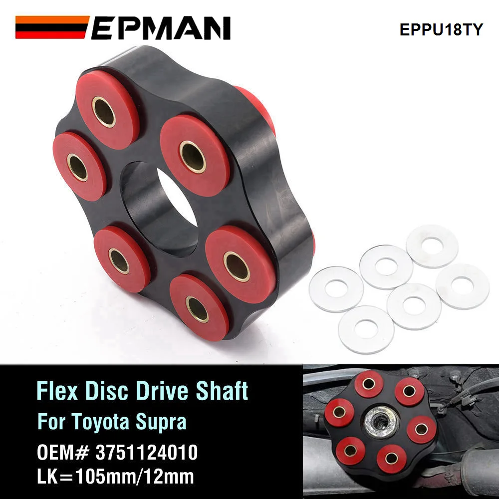 EPMAN LK=105mm/12mm Driveshafts Aluminum Transmission Mount Flex Disc Drive Shaft For Toyota Supra Lexus 2JZ 92-05 EPPU18TY